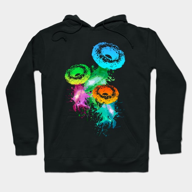 Colorful Donuts - Version 1 Hoodie by Scailaret
